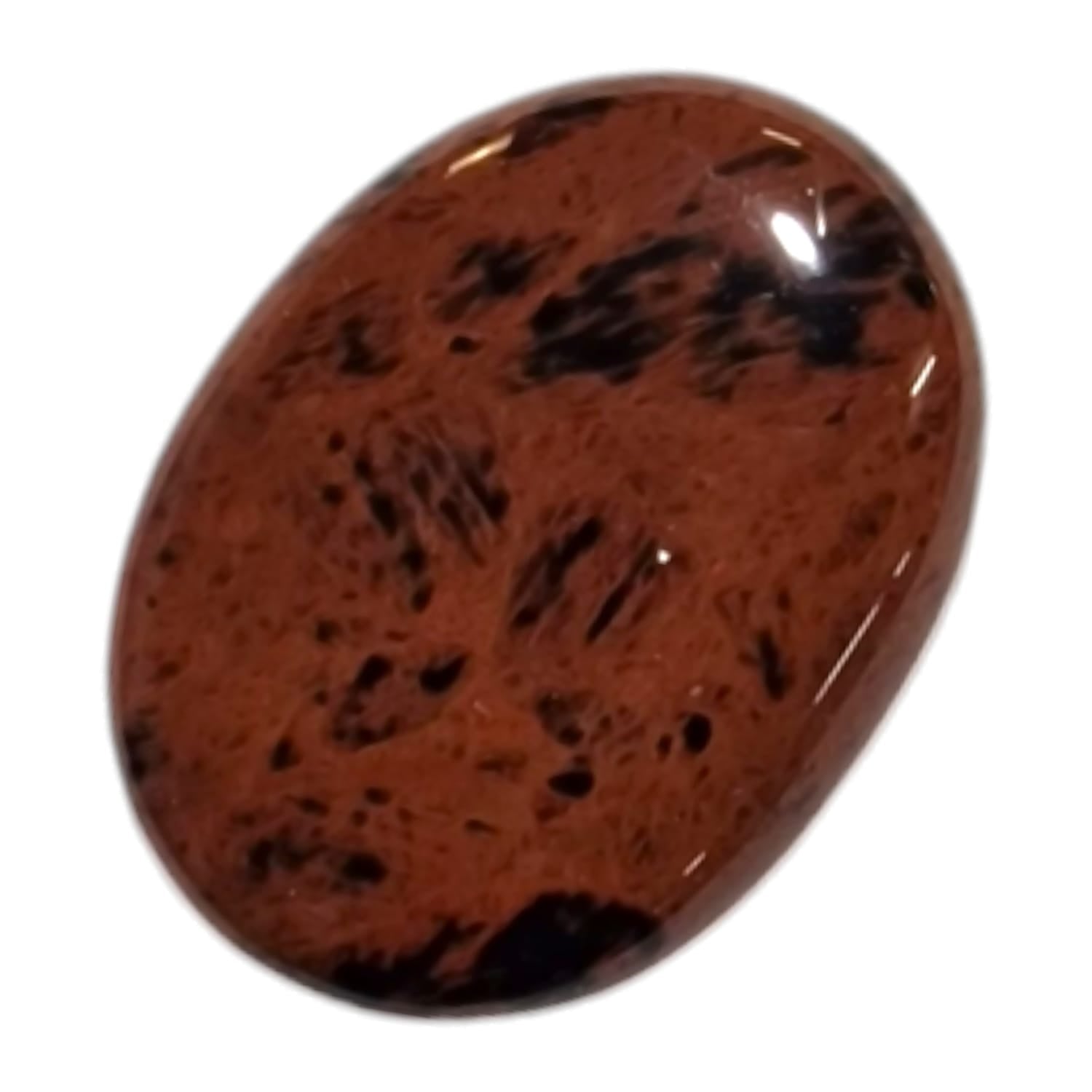 GeoFossils Mahogany Obsidian Medium Oval, a protective crystal for grounding, strength, and transformation.