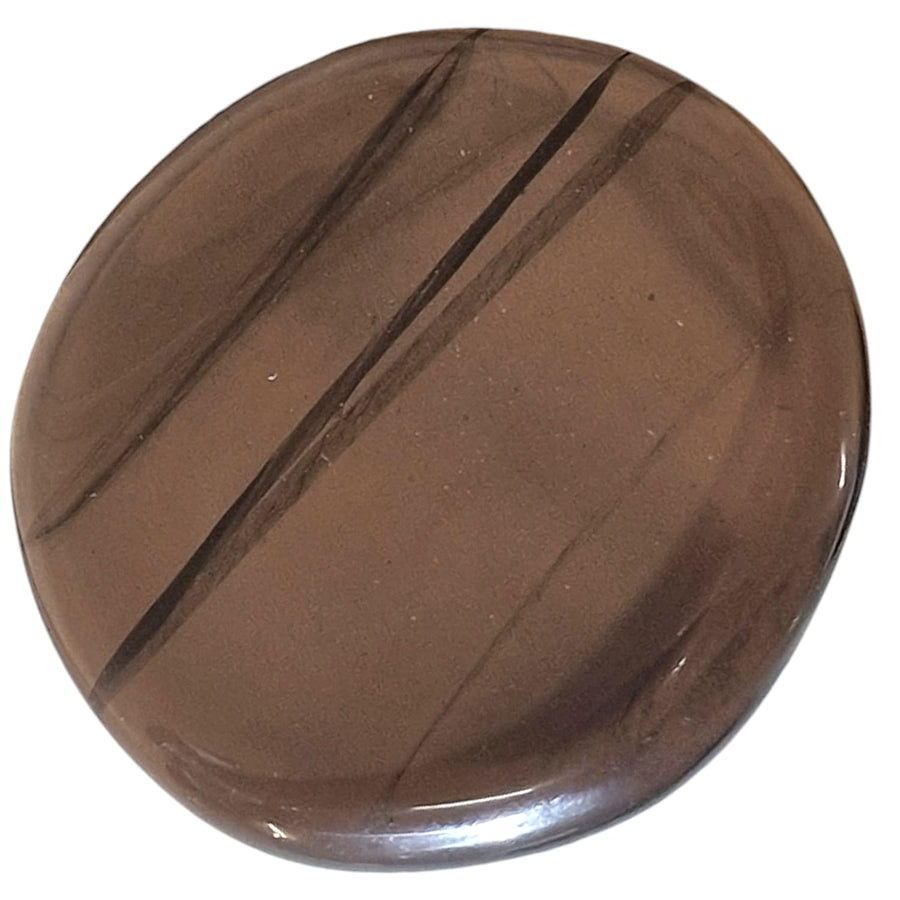 GeoFossils Midnight Lace Obsidian Medium Oval, a rare crystal for protection, self-awareness, and emotional transformation.