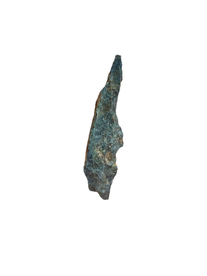 Aerinite mineral specimen with blue fibrous crystalline texture from Lleida, Catalonia, Spain – rare throat chakra stone