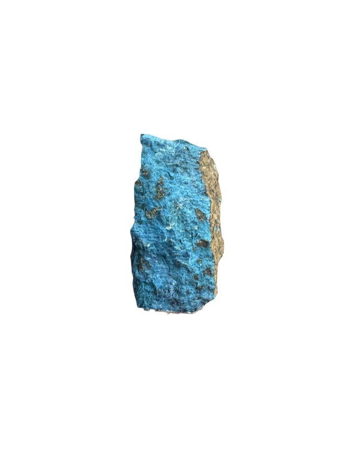 Aerinite mineral specimen with blue fibrous crystalline texture from Lleida, Catalonia, Spain – rare throat chakra stone