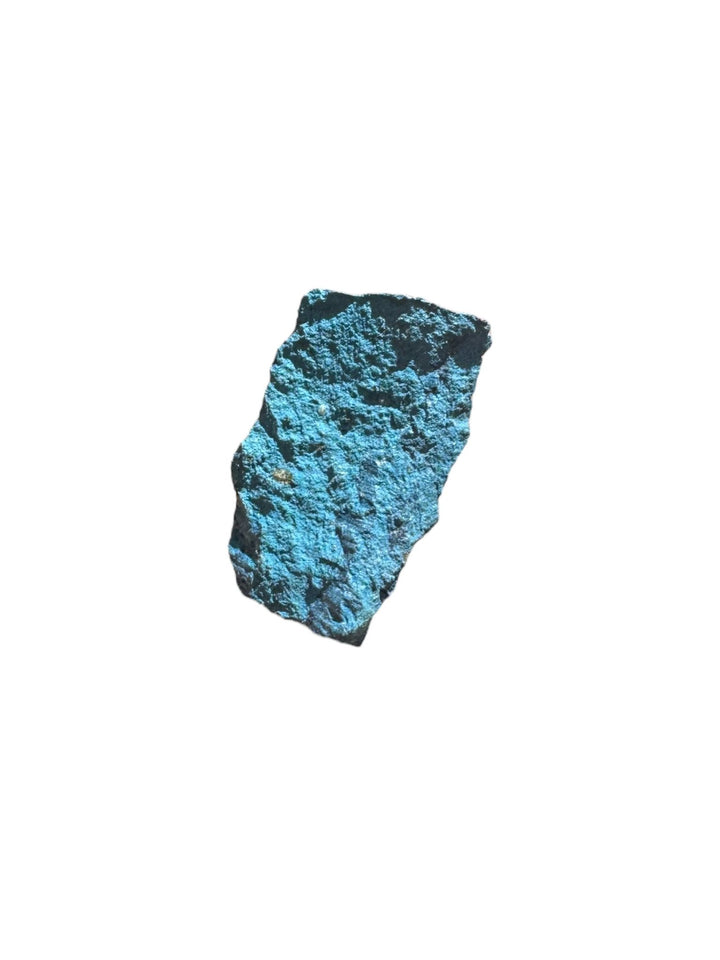 Aerinite mineral specimen with blue fibrous crystalline texture from Lleida, Catalonia, Spain – rare throat chakra stone