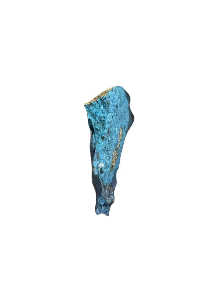 Aerinite mineral specimen with blue fibrous crystalline texture from Lleida, Catalonia, Spain – rare throat chakra stone