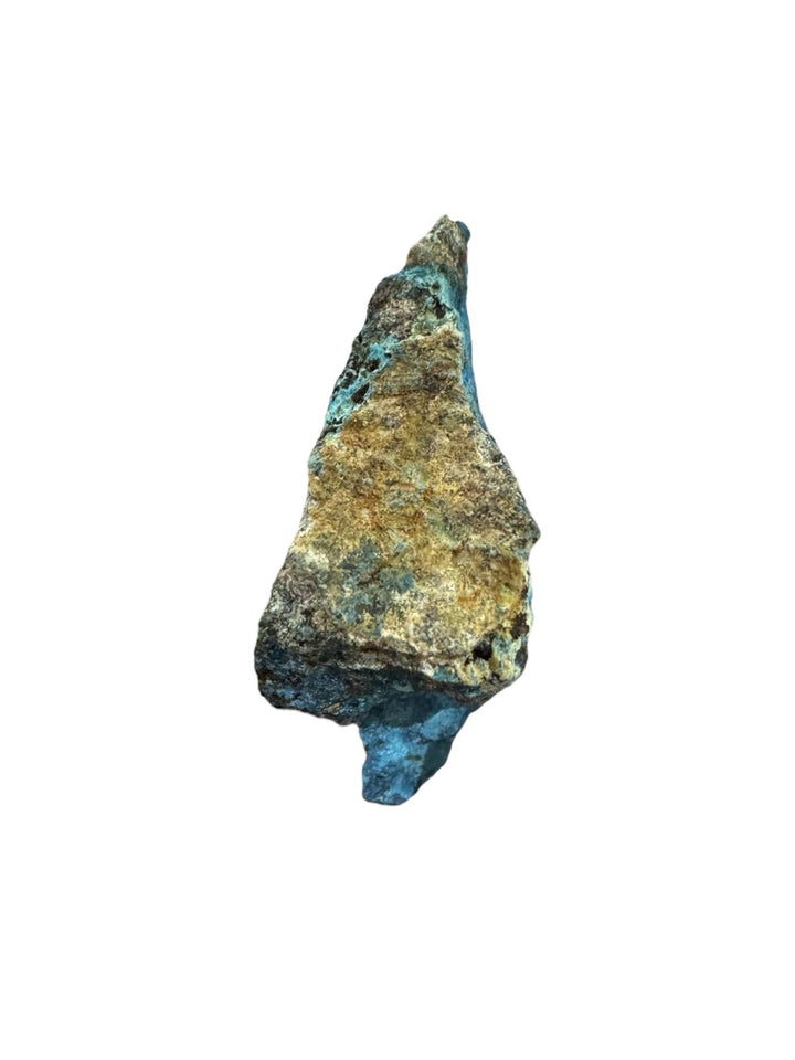 Aerinite mineral specimen with blue fibrous crystalline texture from Lleida, Catalonia, Spain – rare throat chakra stone