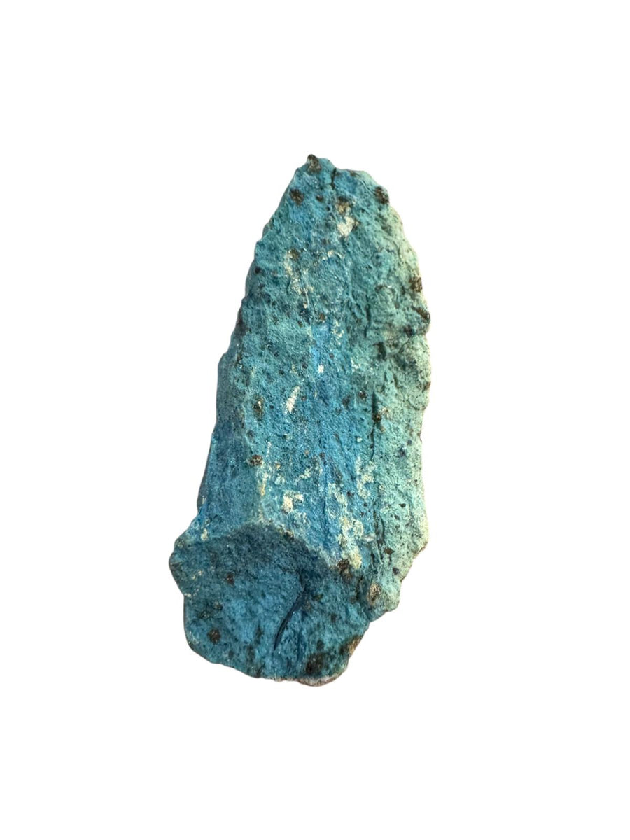 Aerinite mineral specimen with blue fibrous crystalline texture from Lleida, Catalonia, Spain – rare throat chakra stone