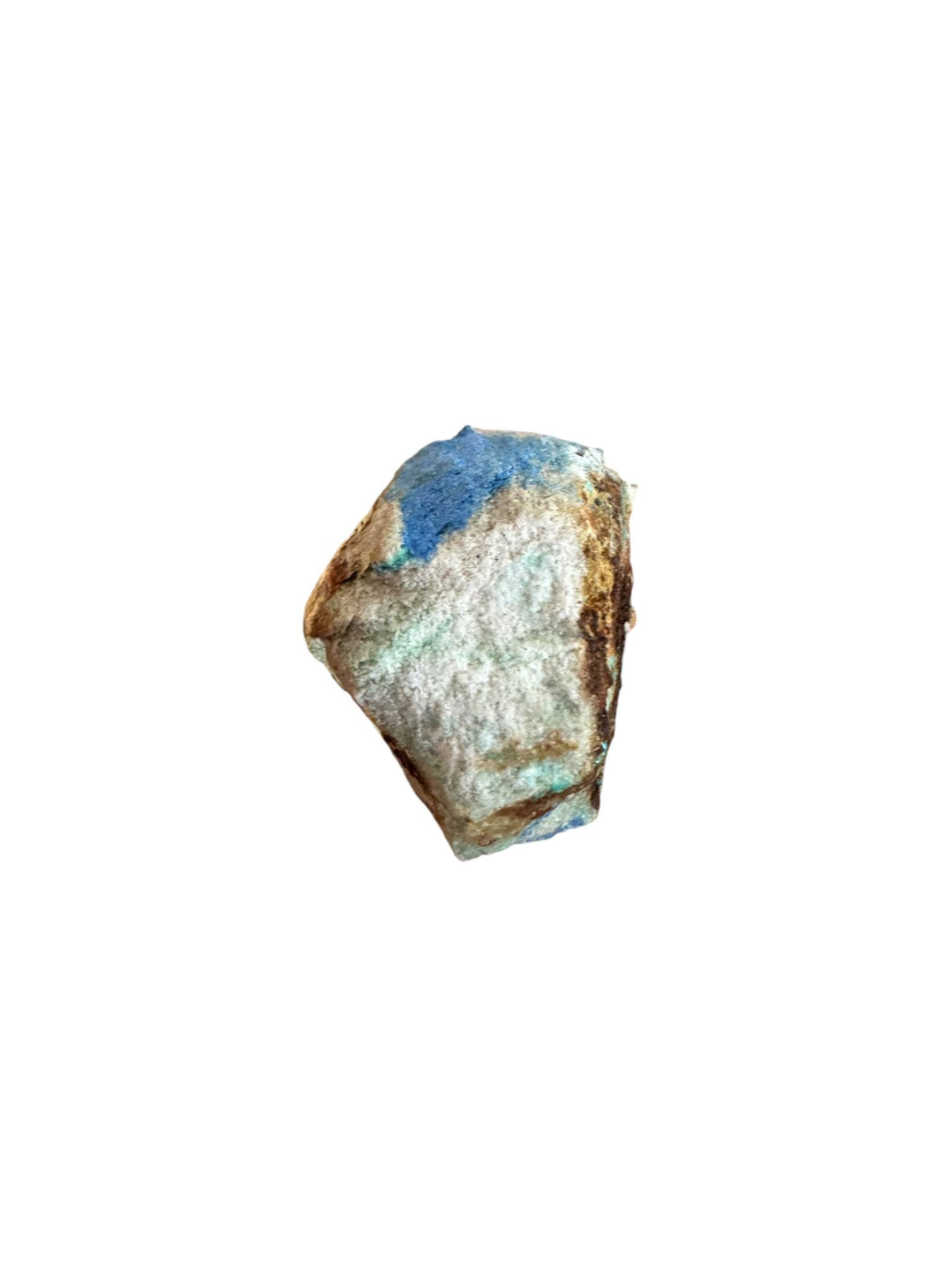 Lavendulan mineral specimen with vivid sky-blue microcrystals from M. Dolores Mine, Mazarrón, Murcia, Spain
