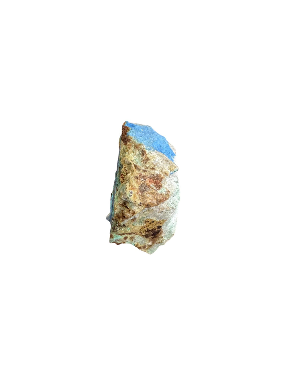 Lavendulan mineral specimen with vivid sky-blue microcrystals from M. Dolores Mine, Mazarrón, Murcia, Spain