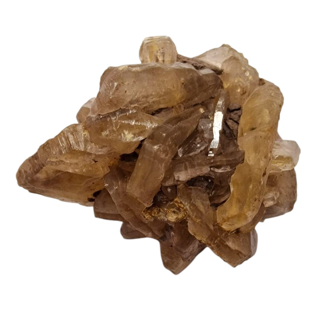 GeoFossils Selenite Mineral Specimen, UV reactive crystal for energy cleansing, clarity, and spiritual elevation.