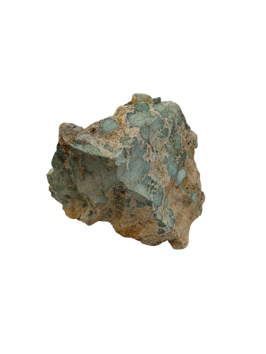 Variscite mineral specimen with natural green crystalline formation from Palazuelo de las Cuevas, Zamora, Spain