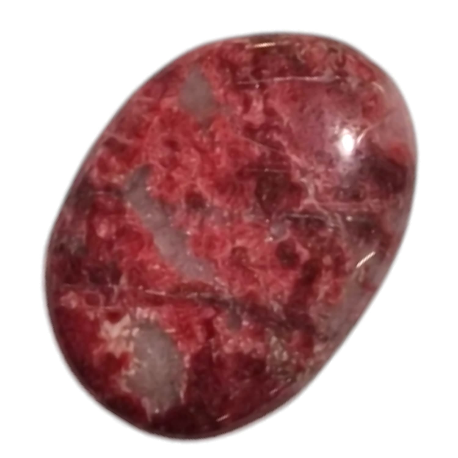 GeoFossils Pink Thulite Medium Oval from Norway, a vibrant pink gemstone for self-love, creativity, and emotional healing.