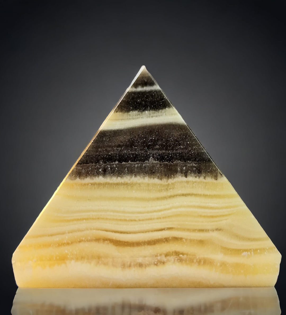 Triangular Pyramid Calcite Zebra Calcite Pyramid - GeoFossils