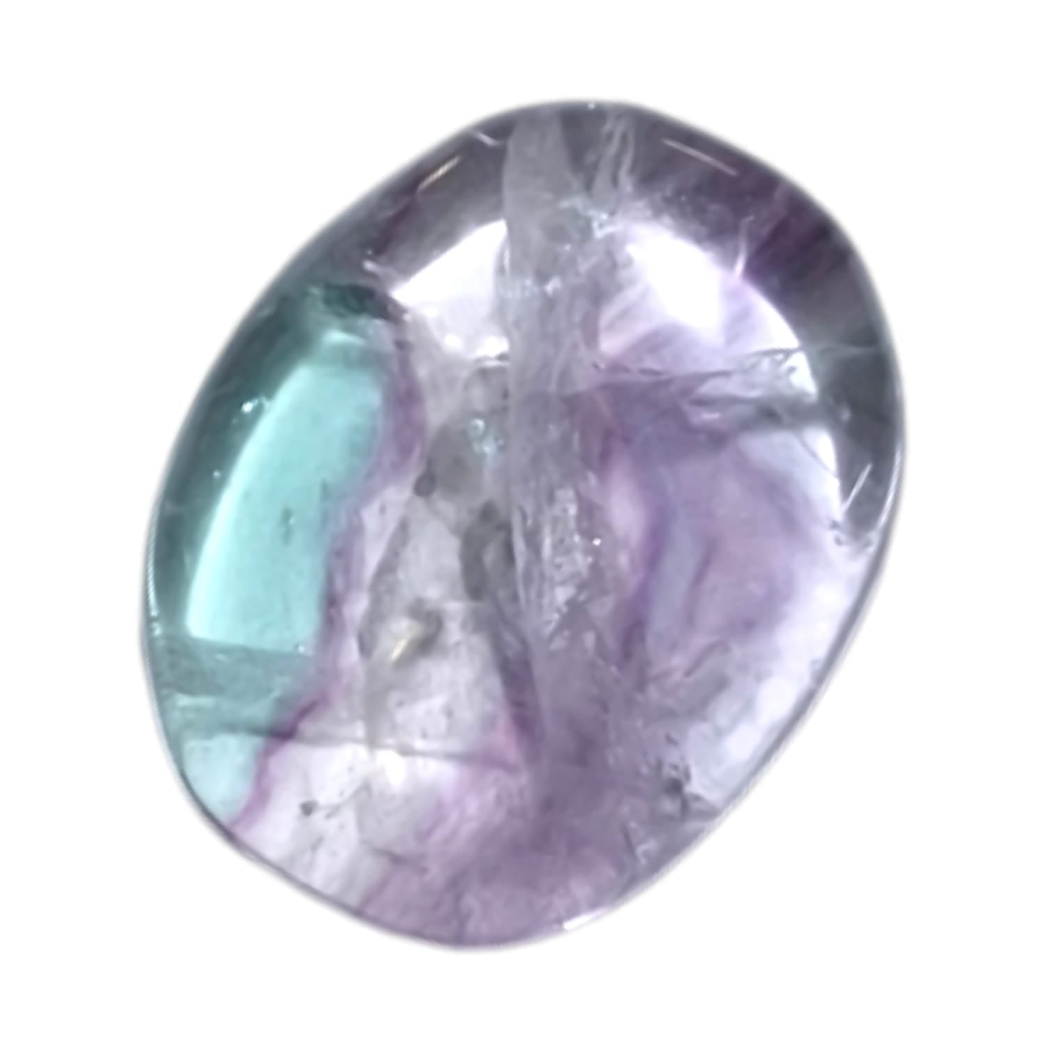 GeoFossils Rainbow Fluorite Medium Oval, a multicoloured crystal for clarity, focus, and energetic protection.