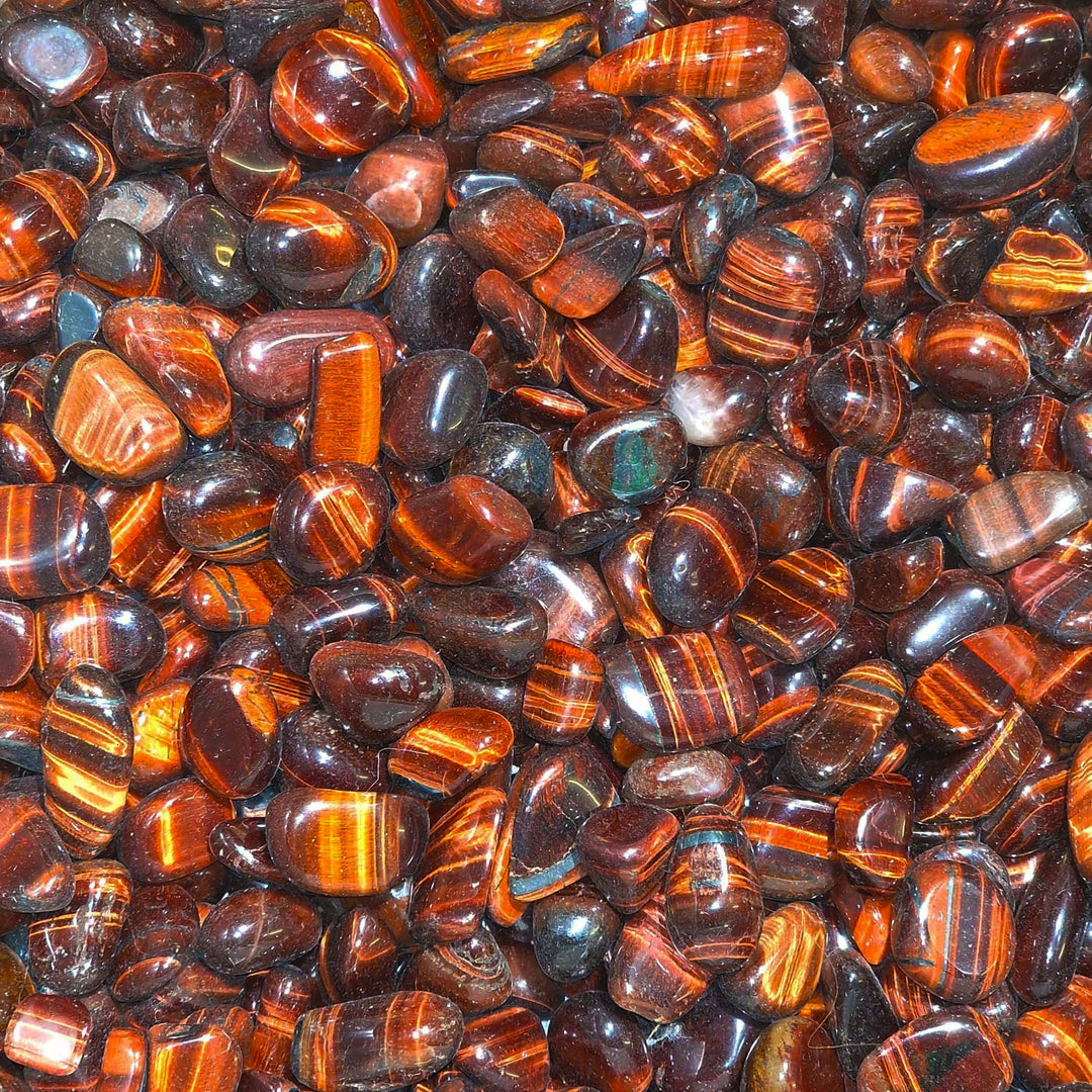 GeoFossils Red Tigers eye Mini Gemchip beautiful stripey earthy tones