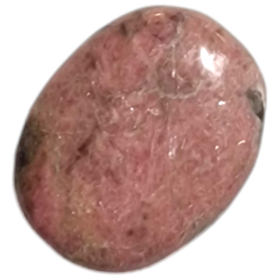 Rhodonite Medium Oval – a pink and black crystal promoting compassion, emotional healing, and inner strength.