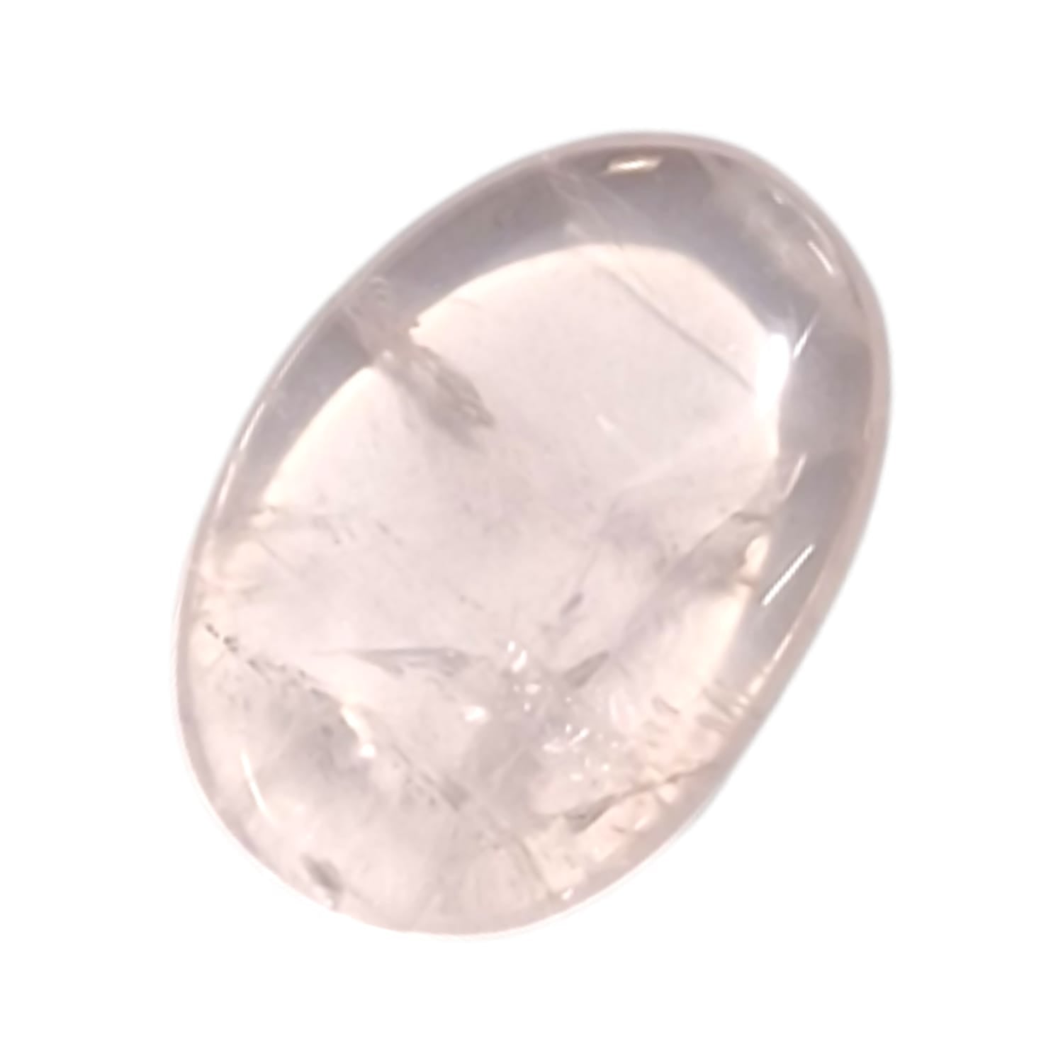 Rose Quartz Medium Oval – a soft pink crystal known for promoting love, emotional healing, and self-care