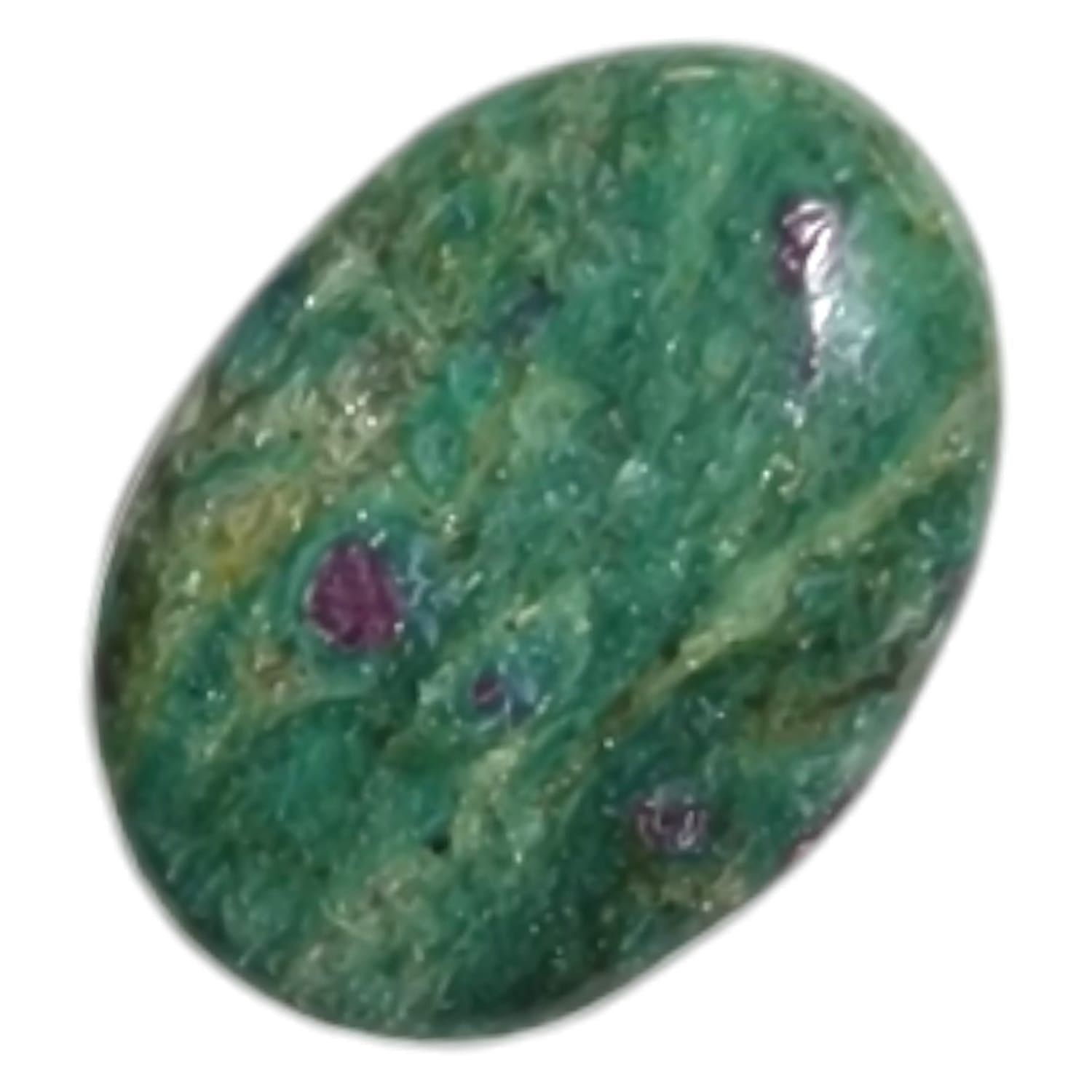Ruby in Fuchsite Medium Oval – a vibrant crystal combining heart-healing energy with courage and emotional balance.