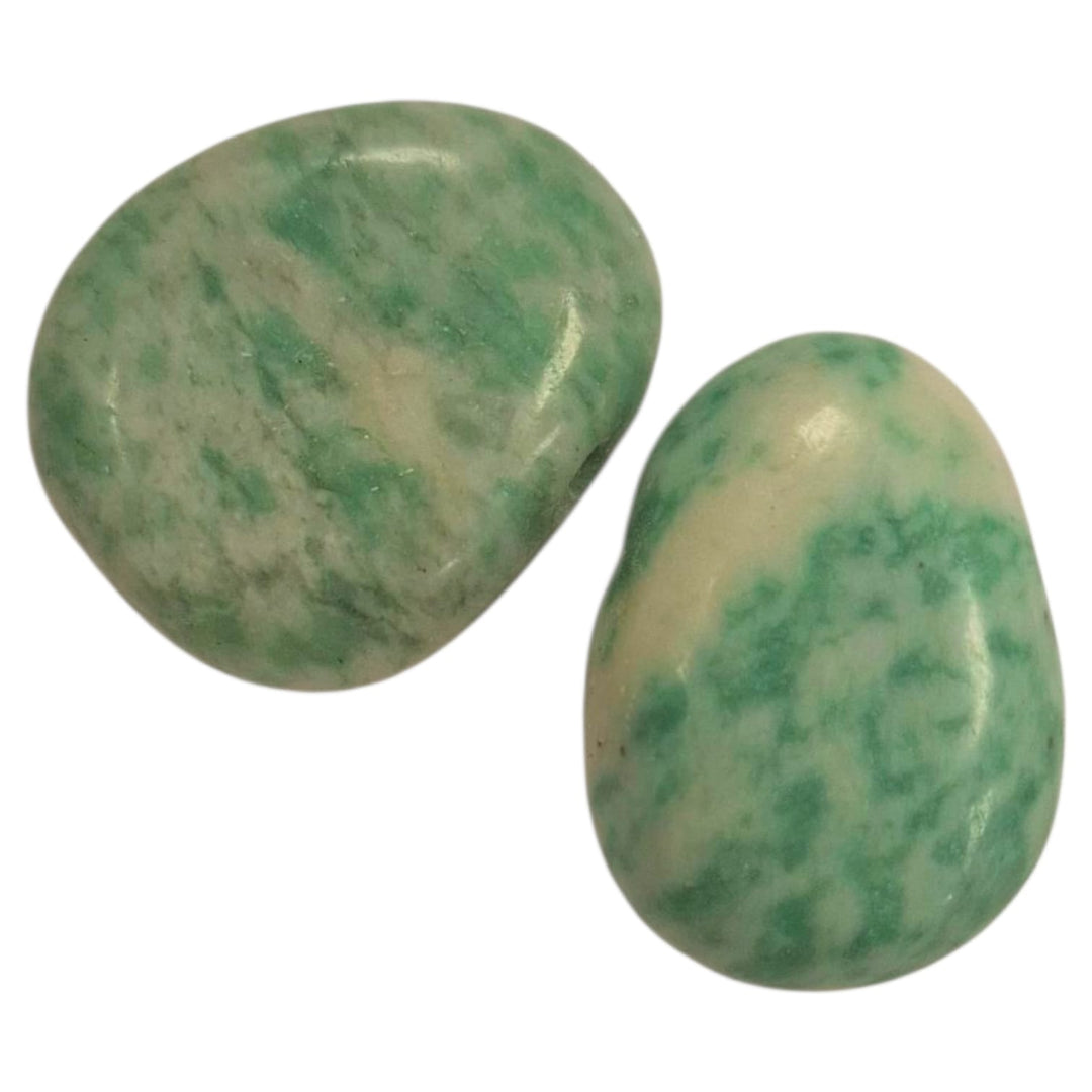 Saussurite drilled tumble stone pendant on a black cord – mottled green crystal for resilience, healing and emotional grounding