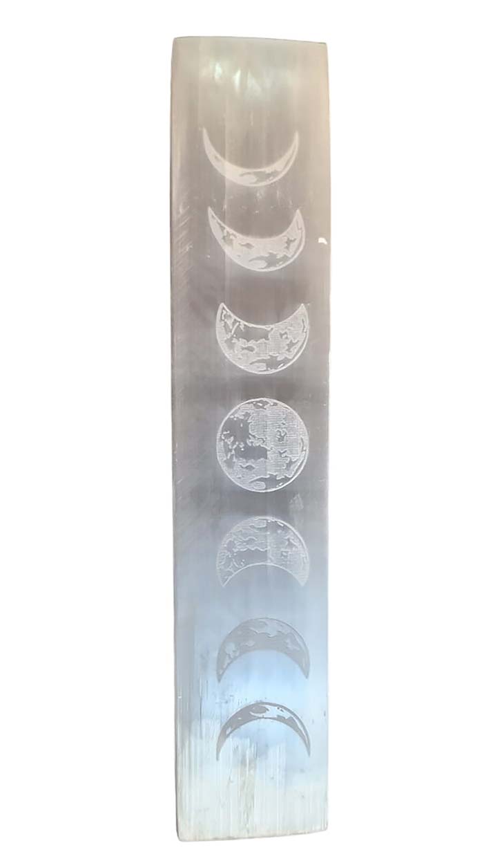 Selenite Moon Phase Engraved Charging Bar