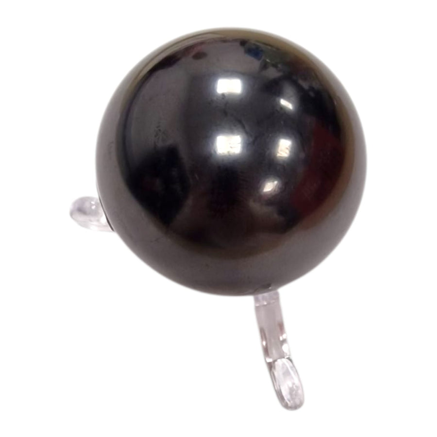 30mm Shungite sphere – compact black crystal ball for grounding and EMF shielding