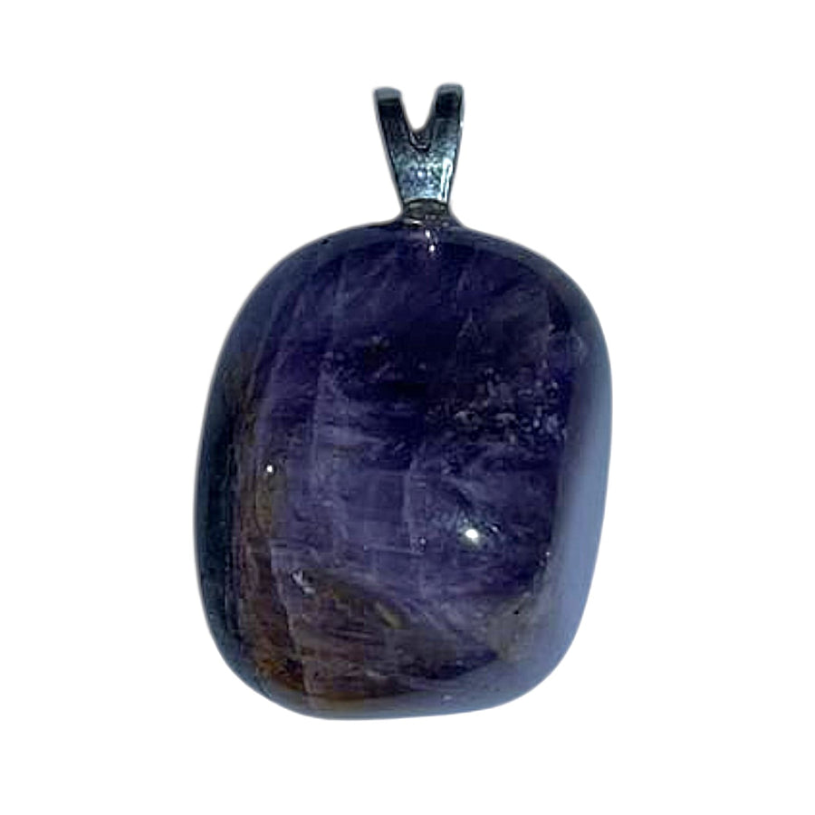 Super Seven pendant with layered mineral inclusions set in hallmarked sterling silver – crystal necklace for spiritual alignment, intuition and awakening