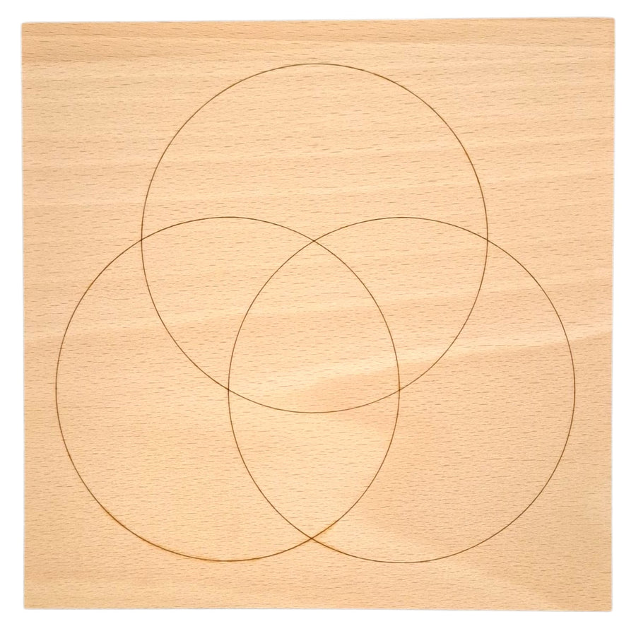 The Tripod of Life Sacred Geometry Grid engraved on thin wood – crystal grid for balance, spiritual connection and intuitive energy work