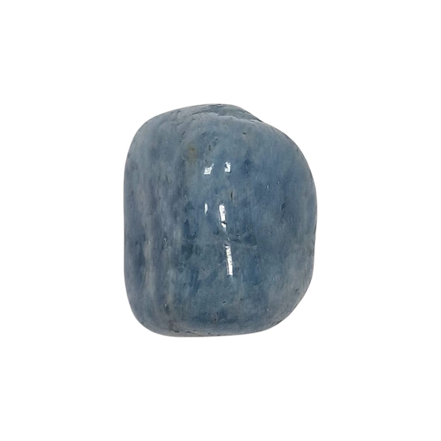GeoFossils Aquamarine Tumble Stone AA Grade, a high-quality blue crystal for calm, clarity, and compassionate communication.