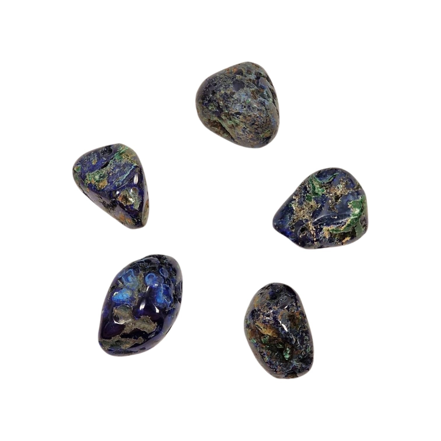 GeoFossils Azurite Rare Tumble Stone, a rich deep blue crystal for intuition, clarity, and spiritual awakening.
