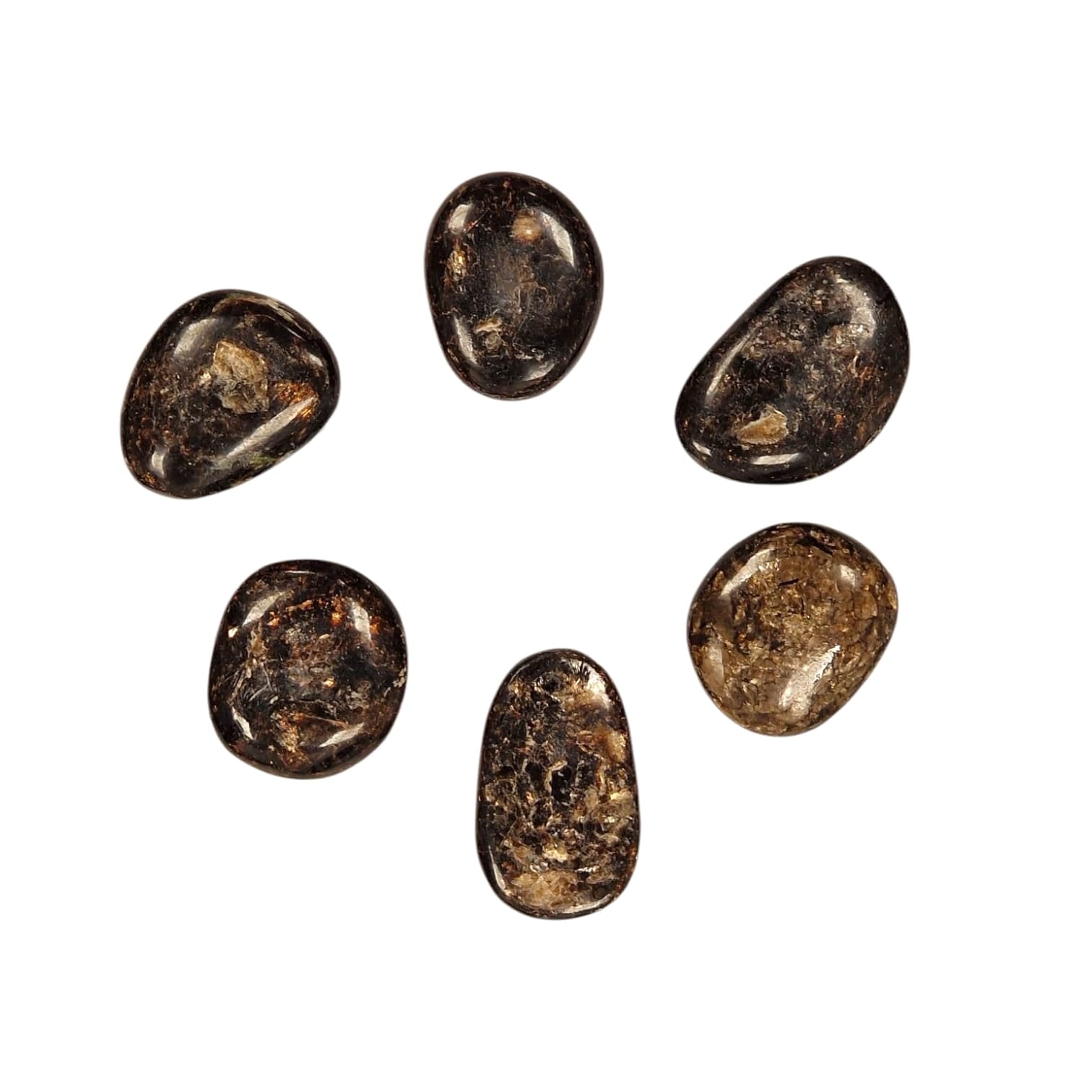 GeoFossils Biotite Tumble Stone, a hand-polished, soft black mica crystal for grounding, emotional clarity, and spiritual reflection.