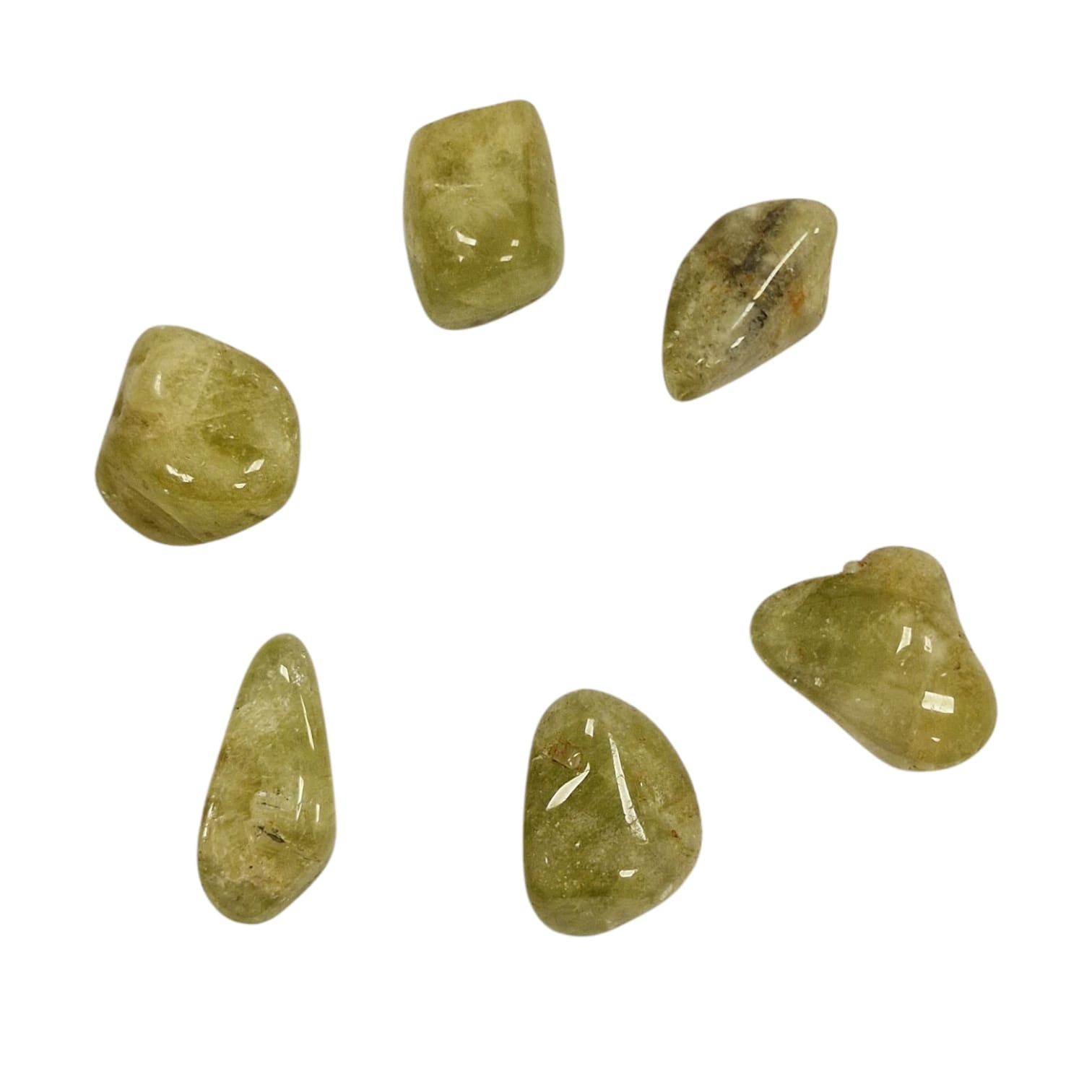 GeoFossils Brazilianite Rare Tumble Stone, a vibrant yellow-green crystal for clarity, creativity, and heart-centred confidence.