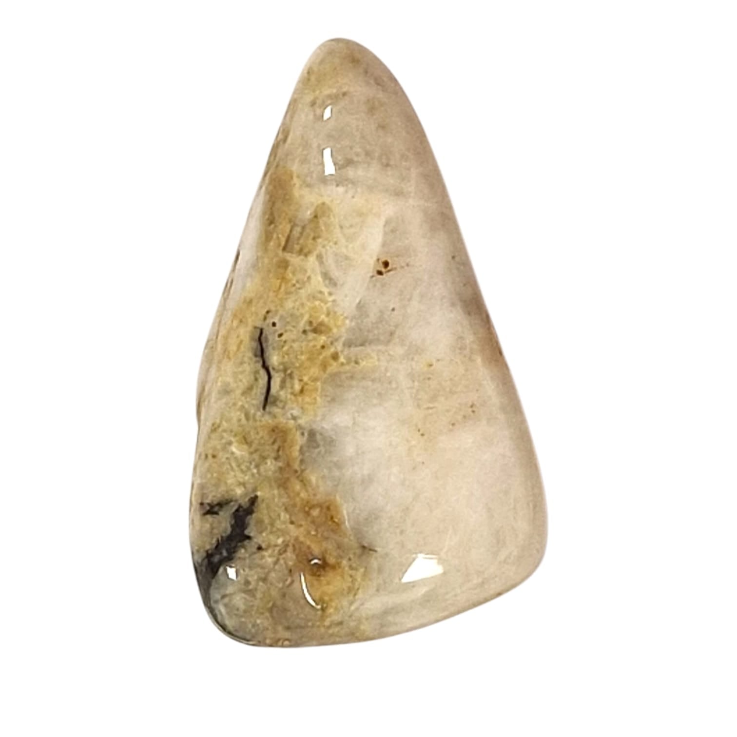 GeoFossils Cataclasite Rare Tumble Stone, a naturally fractured crystal promoting grounding, emotional strength, and transformation through resilience.