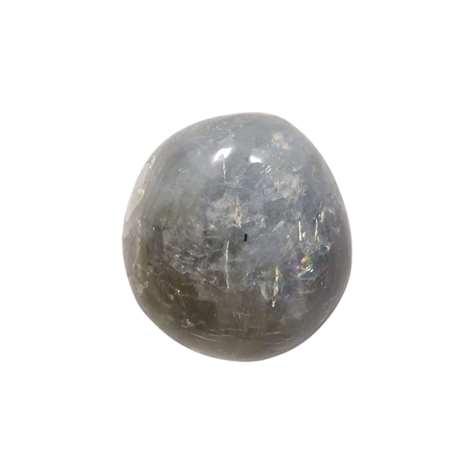 GeoFossils Celestite Tumble Stone, a soft sky-blue crystal for peace, clarity, and divine connection.