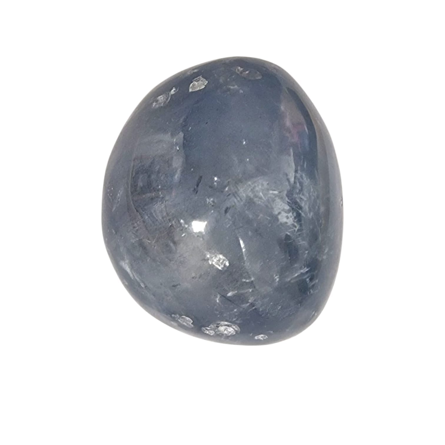 GeoFossils Celestite Tumble Stone, a soft sky-blue crystal for peace, clarity, and divine connection.