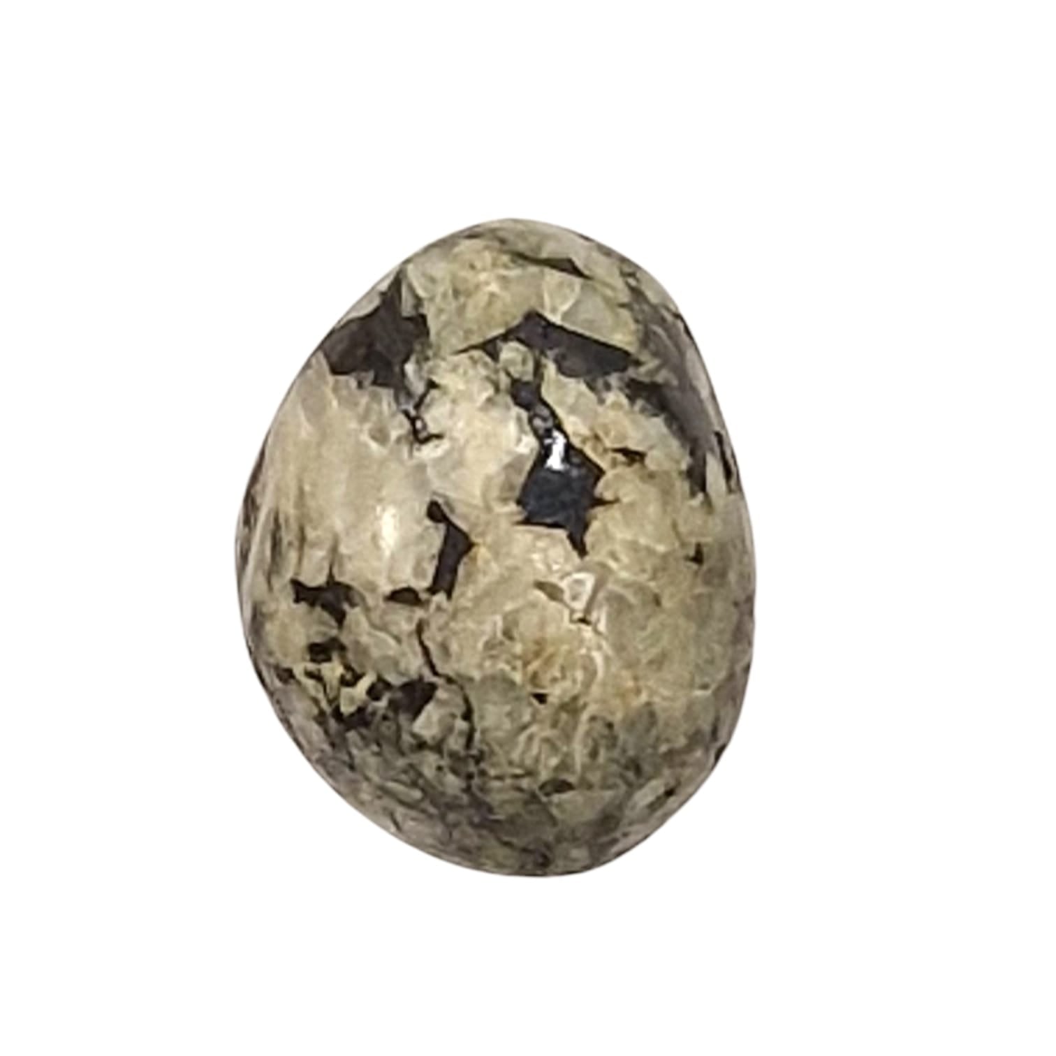 GeoFossils Glaucophane with Garnet Tumble Stone from the Alps, a rare indigo and red crystal for strength, transformation, and emotional clarity.