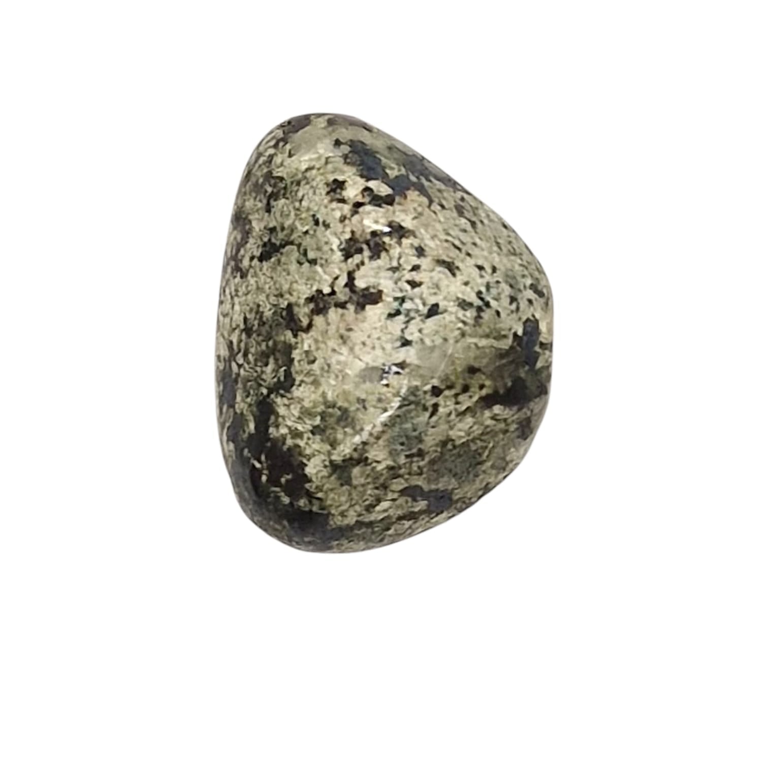GeoFossils Glaucophane with Garnet Tumble Stone from the Alps, a rare indigo and red crystal for strength, transformation, and emotional clarity.
