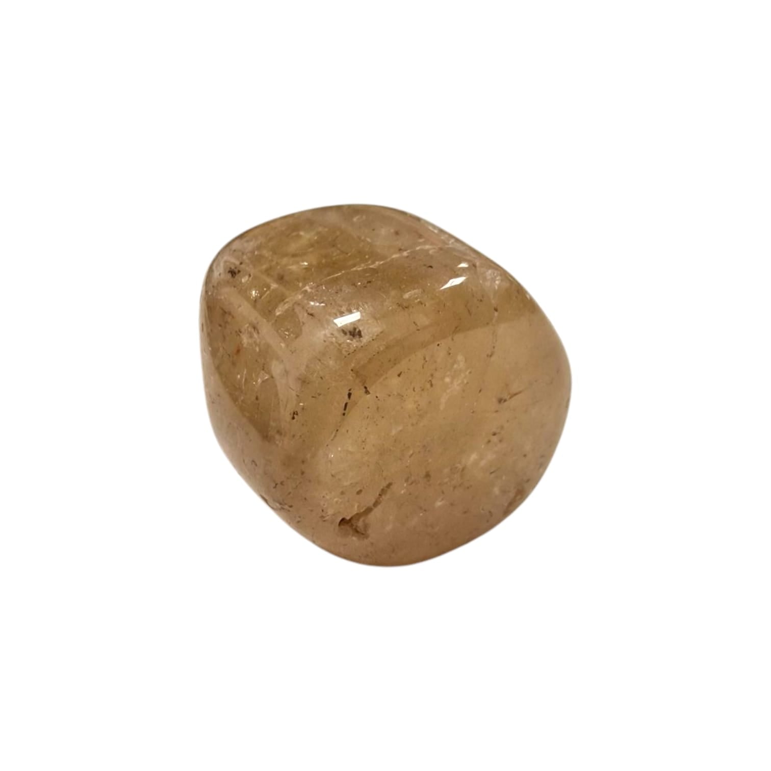 GeoFossils Golden Apatite Rare Tumble Stone, a glowing yellow crystal for motivation, manifestation, and personal power.