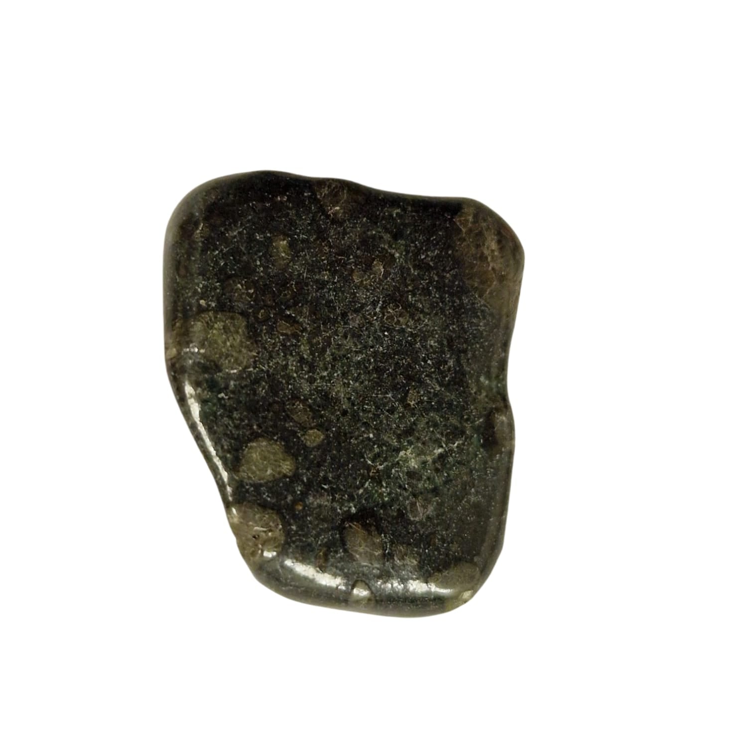 GeoFossils Kimberlite Tumble Stone, a rare volcanic matrix crystal from the Kimberly Mine, host to natural diamonds and deep Earth energy.