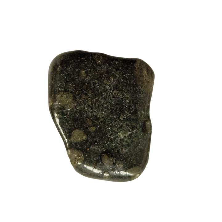 GeoFossils Kimberlite Tumble Stone, a rare volcanic matrix crystal from the Kimberly Mine, host to natural diamonds and deep Earth energy.