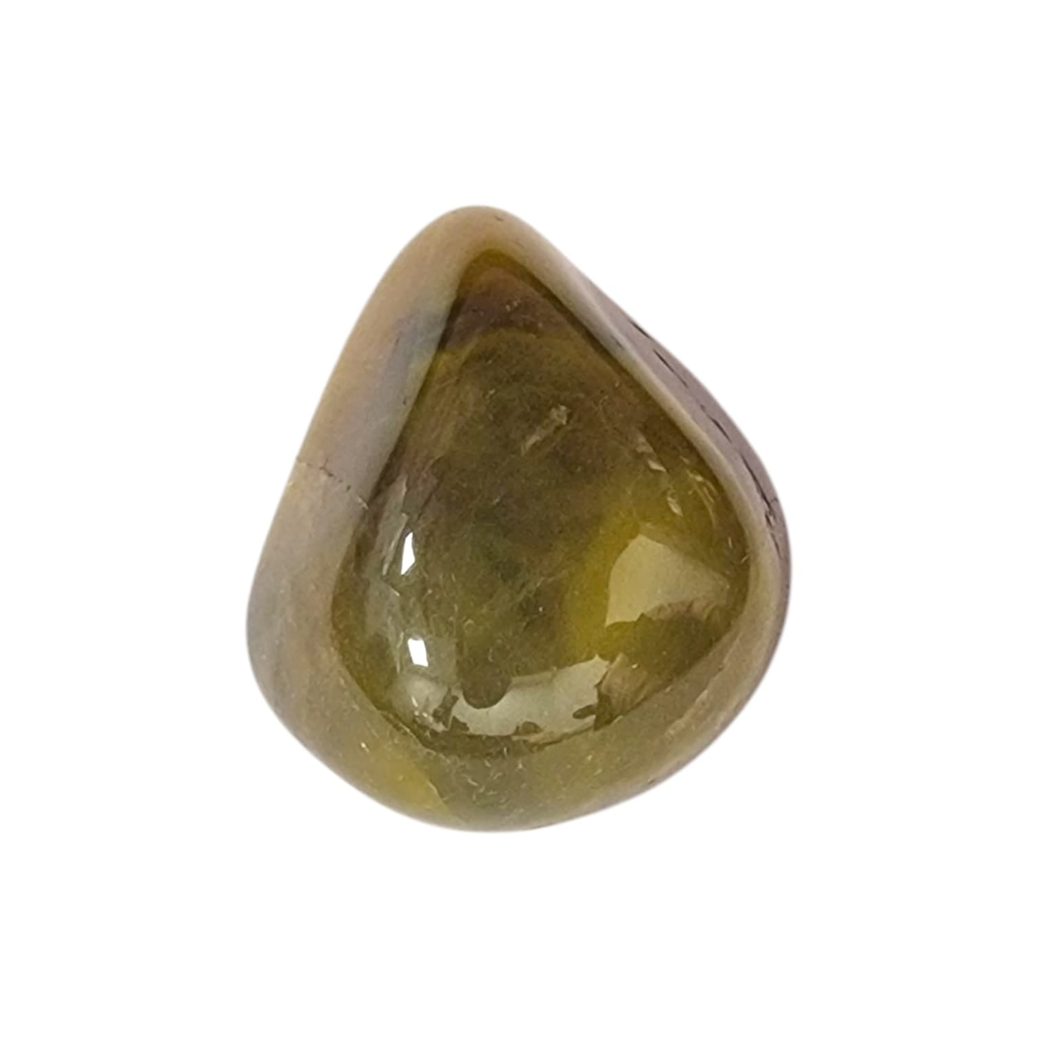 GeoFossils Nellite Tumble Stone, a rare blend of Tiger’s Eye and Pietersite for strength, insight, and transformational energy.