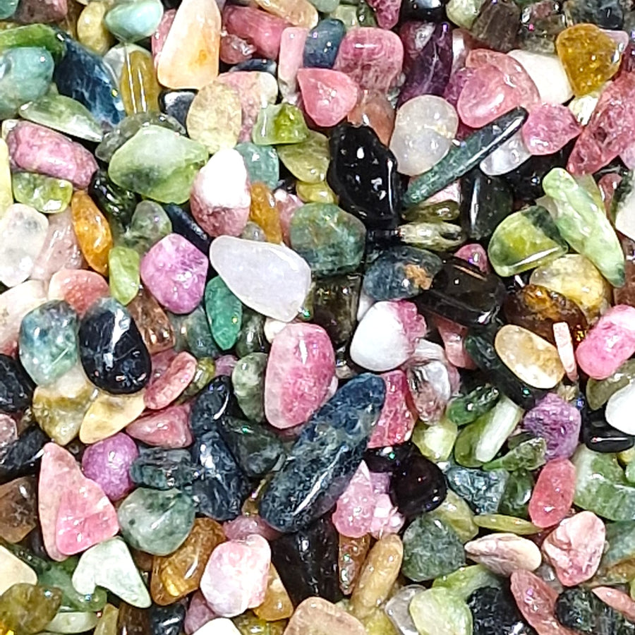 GeoFossils Multicoloured Blue, Green Pink White Tourmaline 4-6mm