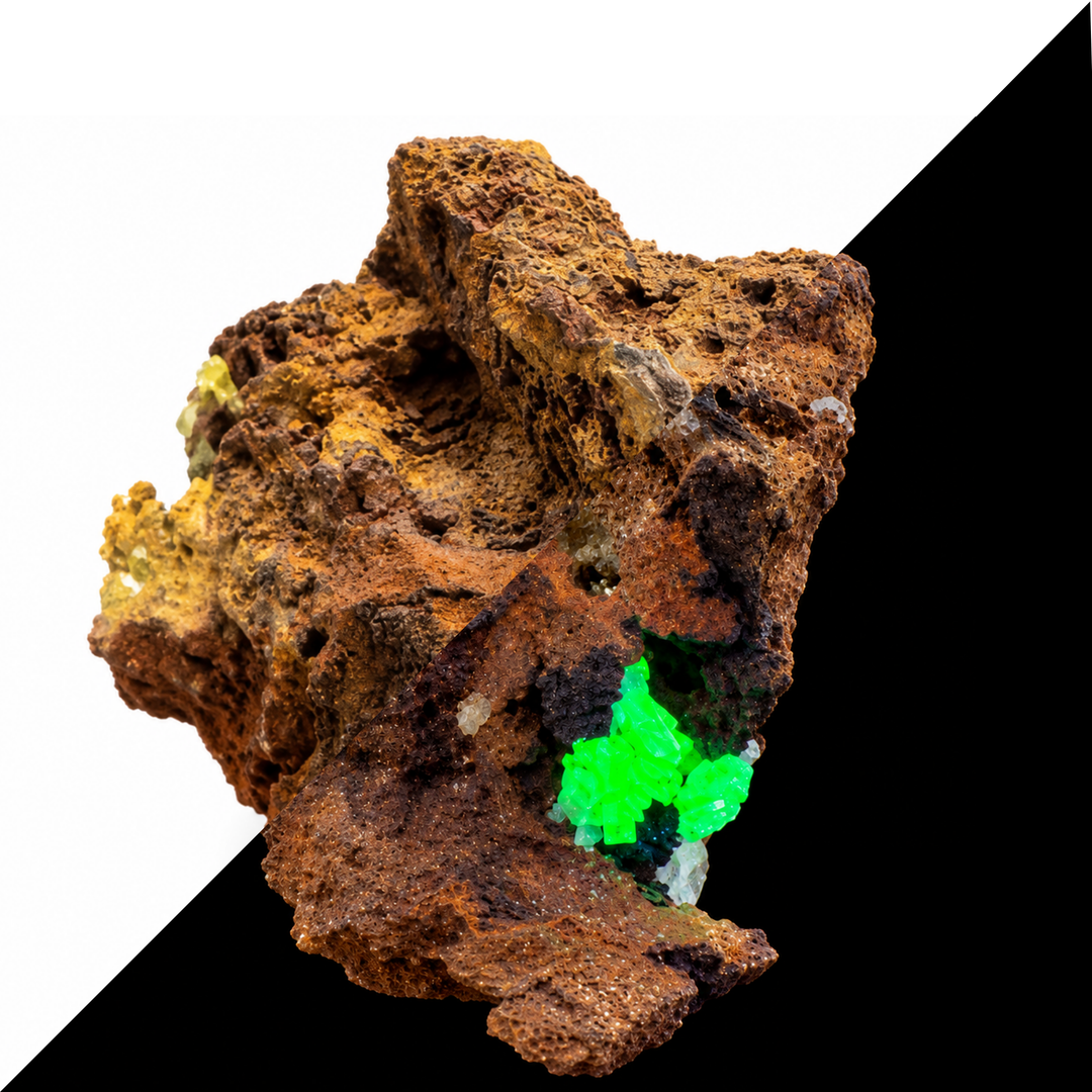 Adamite Fluorescent Mineral Specimen – Ojuela Mine, Mexico