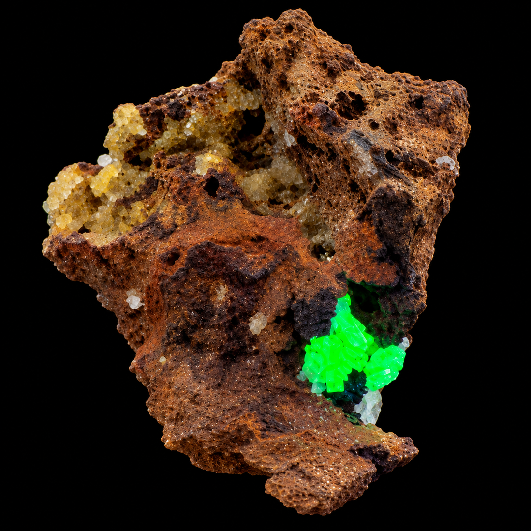 Adamite Fluorescent Mineral Specimen – Ojuela Mine, Mexico