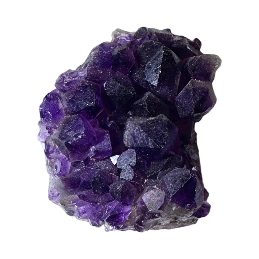 GeoFossils Amethyst Cluster Bahia – Brazilian crystal cluster with natural purple quartz points for protection, clarity, and calm, prepared in the UK.