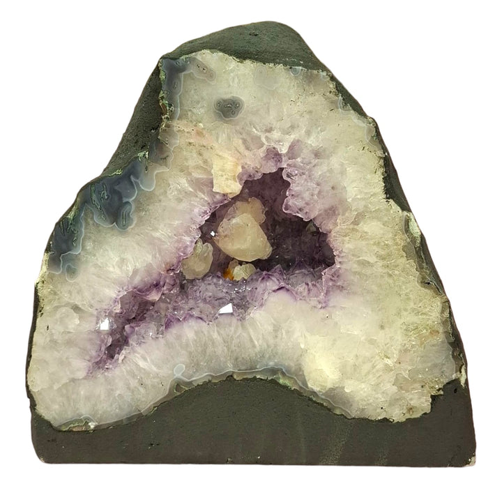 Amethyst Geode – Deep Purple Crystal Display for Protection & Spiritual Connection