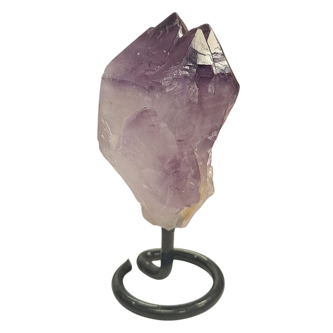 Amethyst Soul Mate on Black Metal Stand