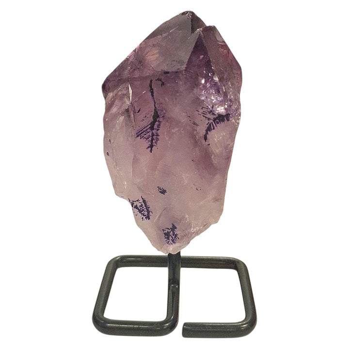 Amethyst Soul Mate on Black Metal Stand