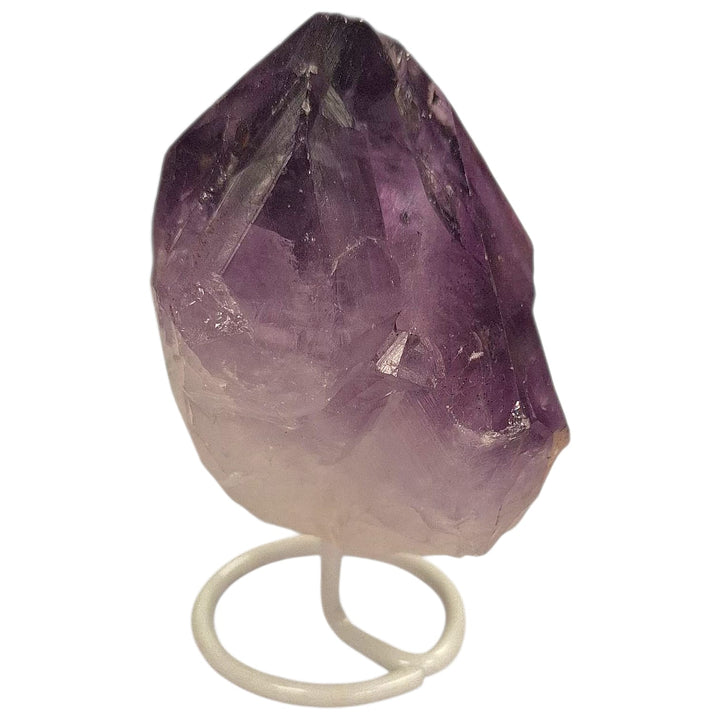 Amethyst Soul Mate on Black Metal Stand
