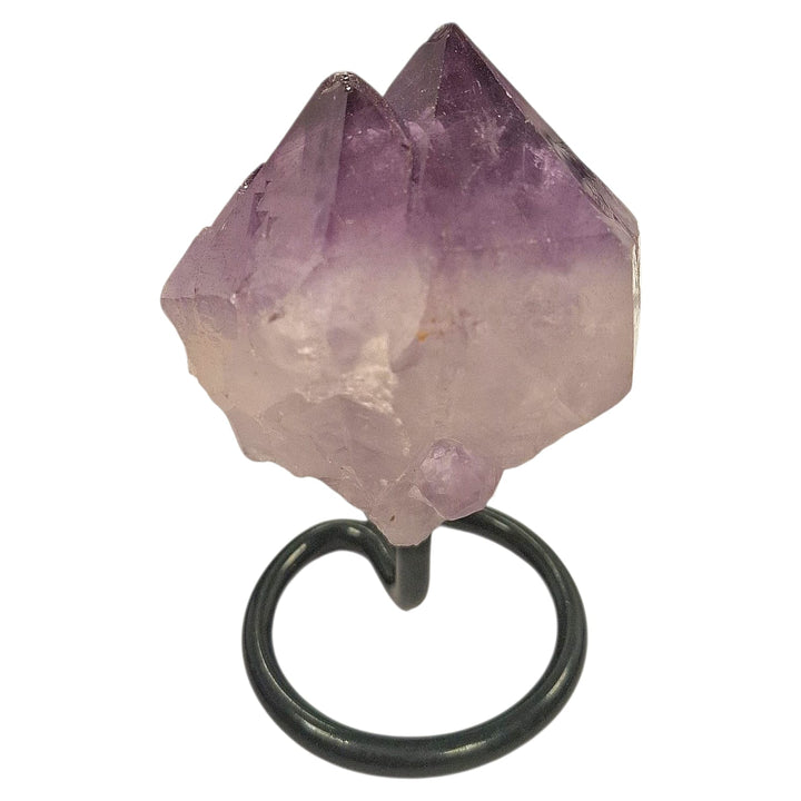 Amethyst Soul Mate on Black Metal Stand