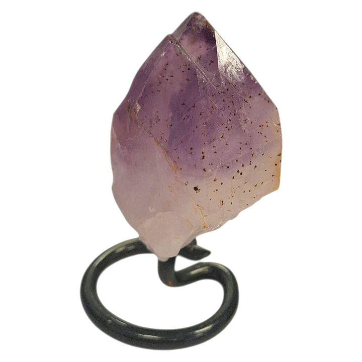 Amethyst Soul Mate on Black Metal Stand