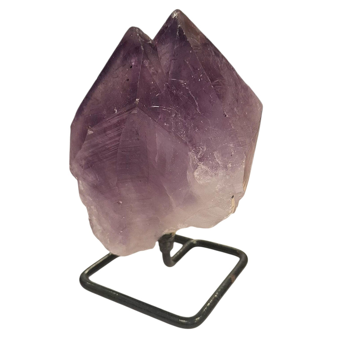 Amethyst Soul Mate on Black Metal Stand