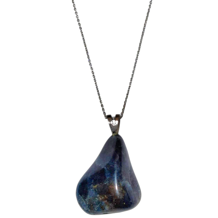 Blue Apatite pendant with vibrant teal tones set in hallmarked sterling silver – crystal necklace for mental clarity, motivation, and spiritual insight