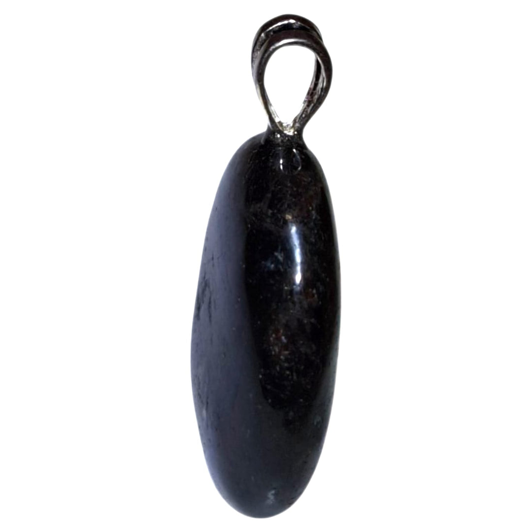 Astrophyllite pendant with golden flashes in dark stone, set in hallmarked sterling silver – celestial crystal for intuition and spiritual transformation